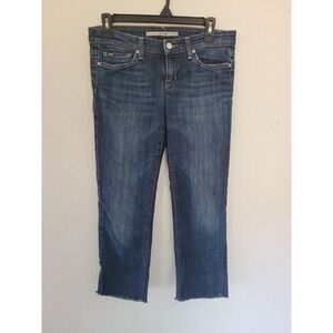 Joe's Jeans Women's Size 27‎ Blue Denim Crop Jeans Frayed Hem #19